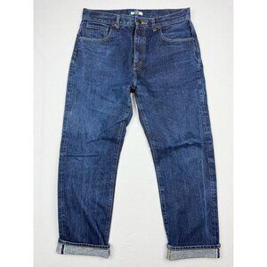 UNIQLO Mens Kaihara Japanese Selvedge Jeans Raw Denim 32x28 100% cotton